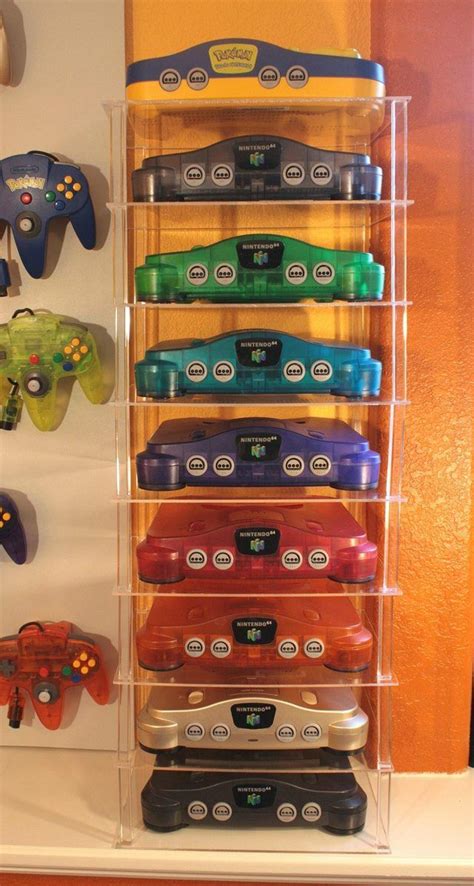 My N64 system/controller display | Retro games room, Video game room design, Video game rooms