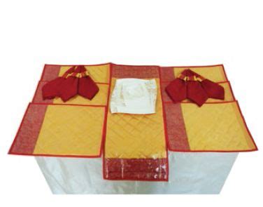 Cotton Dining Table Linen Set, for Home, Hotel, Technics : Woven at Rs 1,200 / Piece in Indore