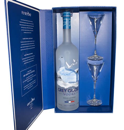 Grey Goose Vodka France Gft Pk W/ Martini Glasses 1.75li | Liquor Store ...