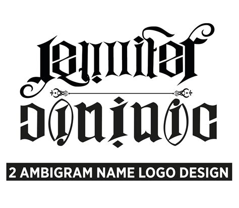 2 Ambigram Custom Name Logo Design, Personalised Minimalistic Tattoo ...