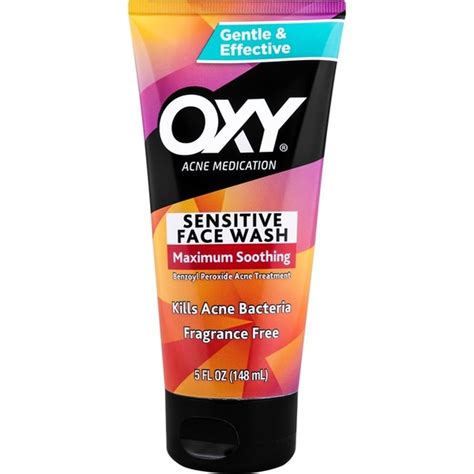 Oxy Acne Medication Sensitive Face Wash Maximum Action (6.25 fl oz ...