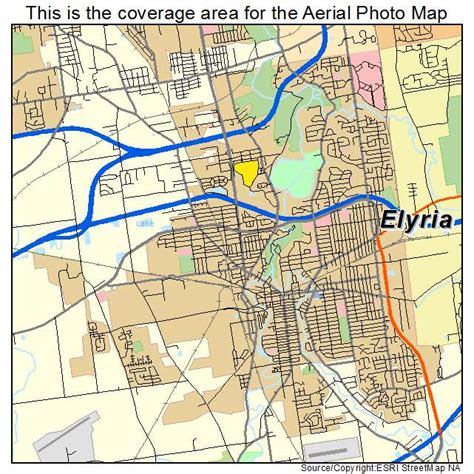 Aerial Photography Map of Elyria, OH Ohio