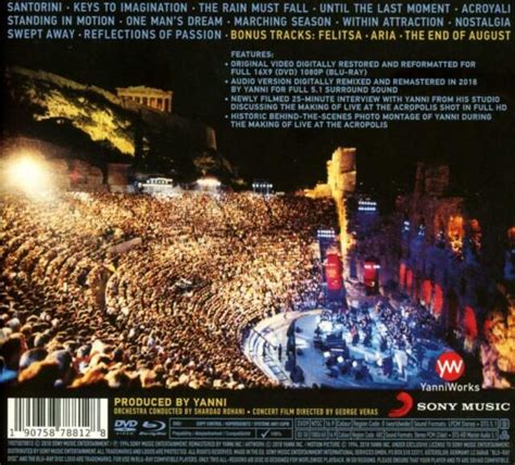 Yanni - Live at the Acropolis - 25th Anniversary Remastered Deluxe Edition | eBay