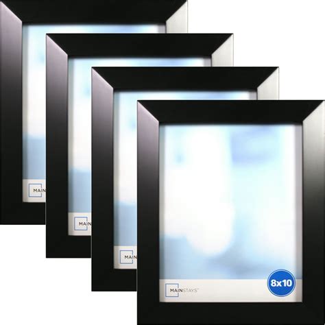 Mainstays Bevel Wide Black 8" x 10" Picture Frame, Set of 4 - Walmart ...