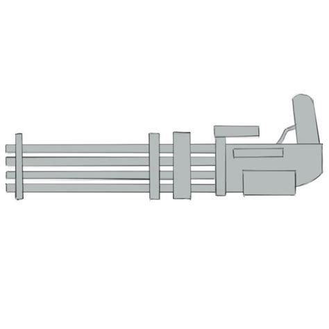 How to Draw a Minigun Easy