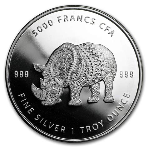 2019 Republic Of Chad Mandala Wildlife Series The Elephant 1 oz Silver BU Coin!! Other African ...