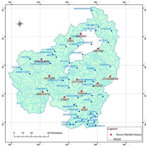 Study area and rain gauge locations for analysis. | Download Scientific ...