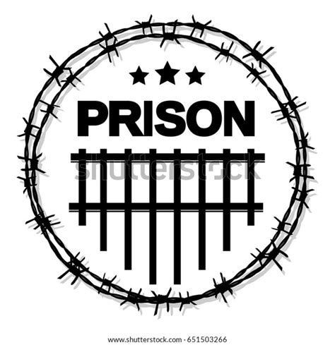 Prison Logo Vector Circle Barbed Wire: vector de stock (libre de ...