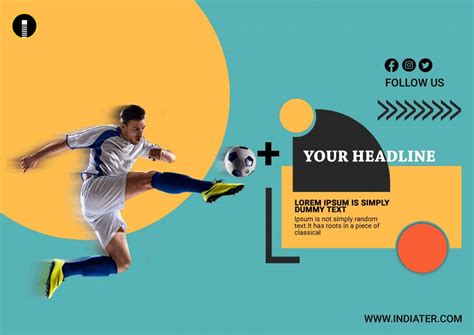 Free Football Player Creative Ads Banner Design Template PSD - Indiater