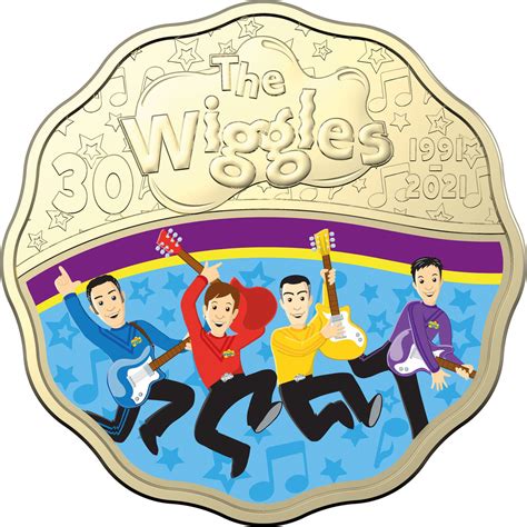 Coins Australia - 2021 The Wiggles 30 Years - 30c Coloured Unc ...