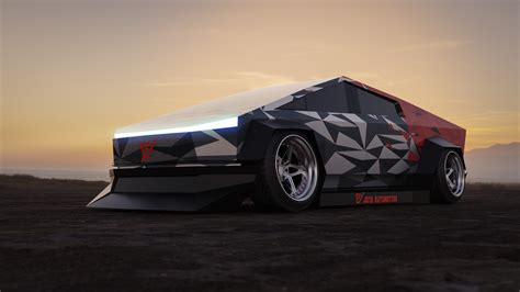 Jota Automotive - Slammed Tesla Cyber Truck