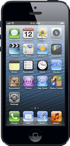 Best Buy: Apple Refurbished iPhone 5 16GB Black/Slate VERIZON PREOWNED ...