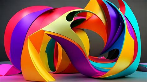 Premium AI Image | Futuristic colorful shape 3d render