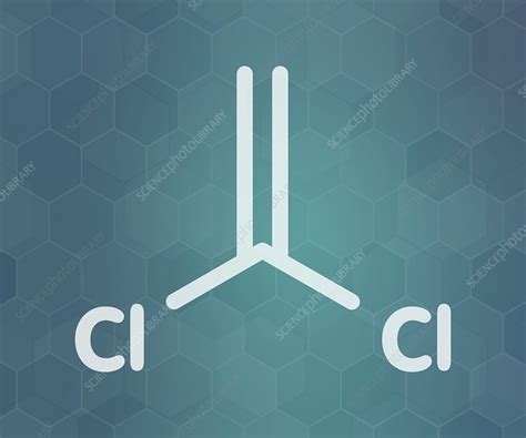 1,1-dichloroethene molecule, illustration - Stock Image - F030/4702 ...