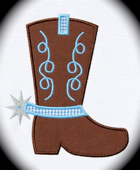 Cowboy Boot Spur Applique Machine Embroidery Design INSTANT DOWNLOAD ...