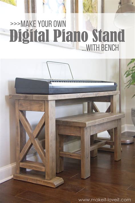 DIY Digital Piano Stand plus Bench (...a $25 project!!) | Make It and Love It