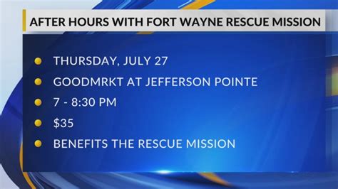 The Rescue Mission and goodMRKT team up for After Hours event | WANE 15