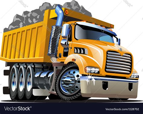 Cartoon dump truck Royalty Free Vector Image - VectorStock