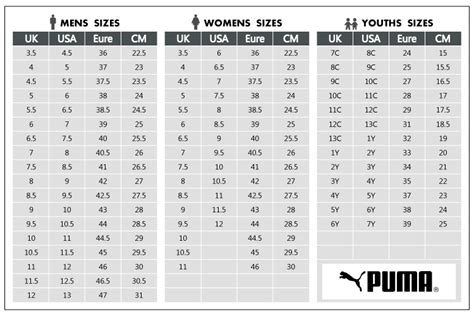 puma cm size chart - 63% remise - ibnsina-hospital.com