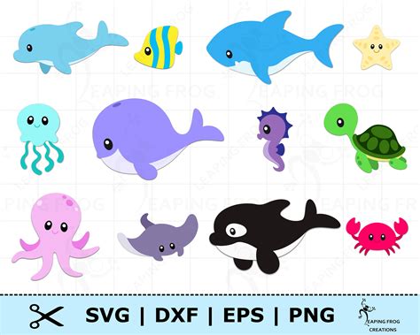 Ocean Creatures Svg Bundle Fish Cricut Ocean Clipart By SvgOcean TheHungryJPEG | lupon.gov.ph