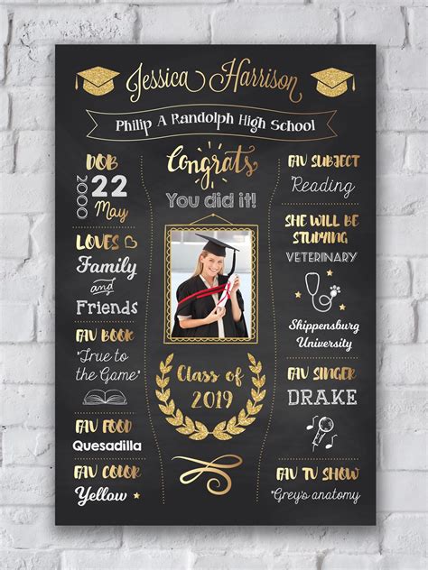 Graduation Gift Graduation Poster High School Graduation / | Etsy