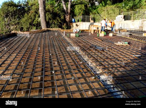 reinforcement steel slab on deck Stock Photo - Alamy