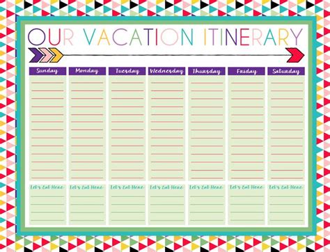 Free Printable Daily and Weekly Vacation Calendars | Vacation calendar ...