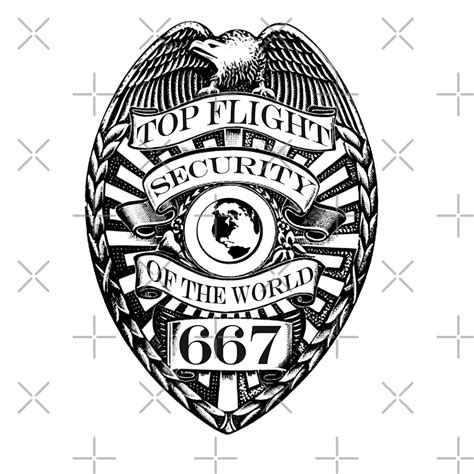 "top flight security of the world badge" by American Artist | Redbubble