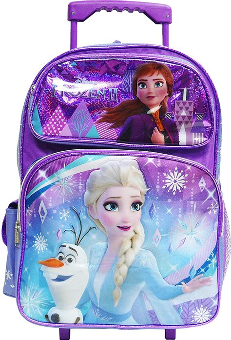 Disney Frozen 2 Elsa & Anna Kids Backpack 16" Rolling Backpack /Roller Large Bag 20225 - Walmart.com