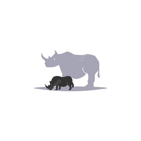 Wildlife Silhouette PNG Free, Rhino Illustration For Wildlife Day ...