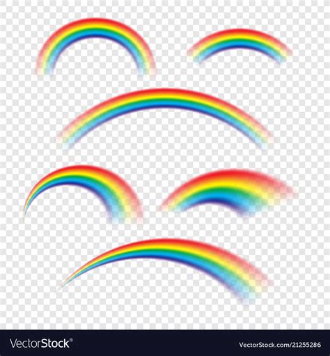 Transparent abstract rainbow collection Royalty Free Vector