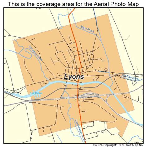 Aerial Photography Map of Lyons, NY New York