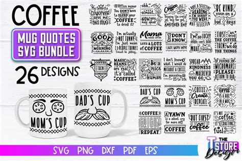 Coffee Mug Quotes SVG Bundle | Coffee Design | (2163548)