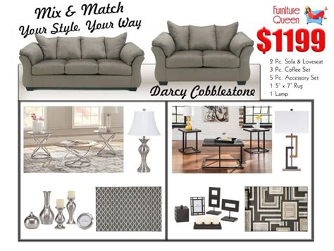 12 Pc. Darcy Cobblestone Living Room Package