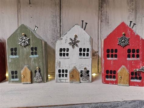 Wooden Christmas houses | Small wooden house, Wooden house decoration, Christmas home