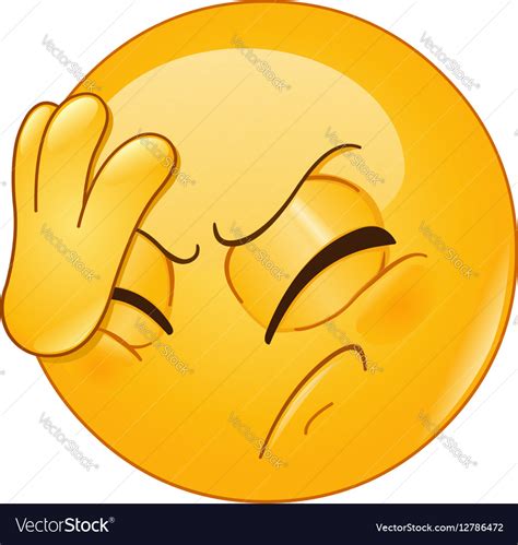 Face palm emoticon Royalty Free Vector Image - VectorStock