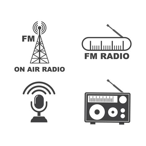 on air radio broadcast logo icon vector illustration 19135920 Vector Art at Vecteezy