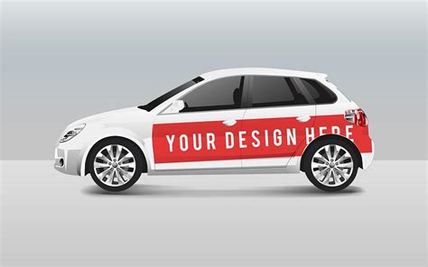 Simple car vector illustration icon | Royalty free stock psd mockup - 475872