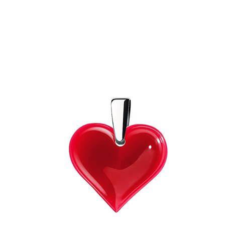 Lalique Amoureuse Beaucoup Heart Pendant, Red | Crystal Classics