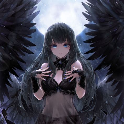 Anime Angel With Black Wings