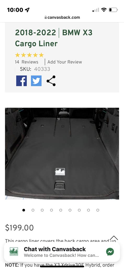 canvasback 2018-2022 BMW X3 Cargo Liner | BimmerFest BMW Forum