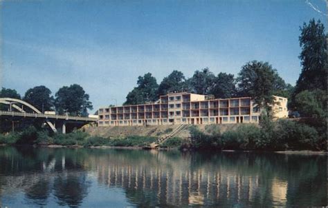 Riverside Motel, The Best Western Motels Grants Pass, OR Postcard