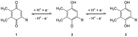 The structures of plastoquinone A and its reduced form ...