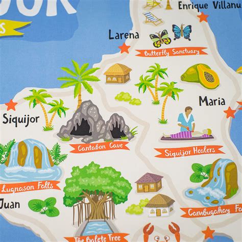 Siquijor Illustrated Map Poster – Pinspired Philippines by CausPlanet Inc.