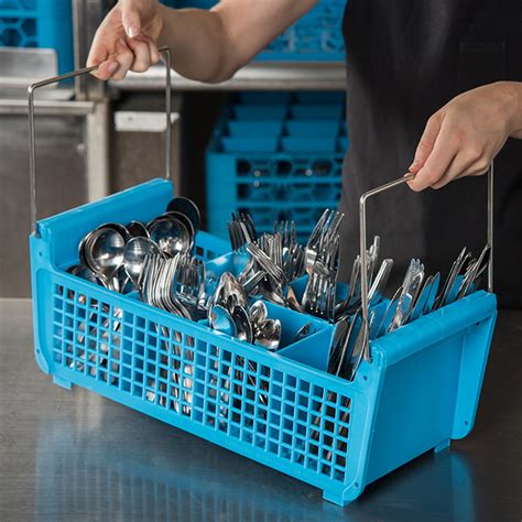 Food Service Machinery – C32P214 Carlisle PERMA-SIL Blue 8-Compartment Dishwash Cutlery Storage ...