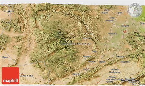 Satellite 3D Map of Almansa