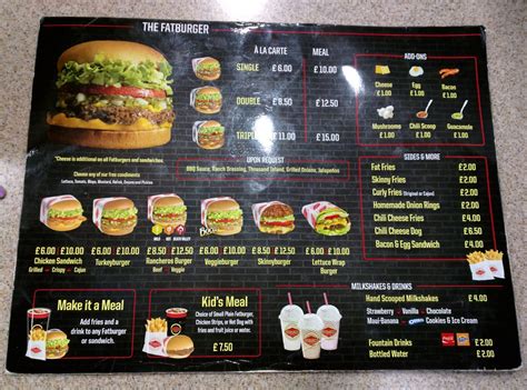 fat burger menu - Feed the Lion