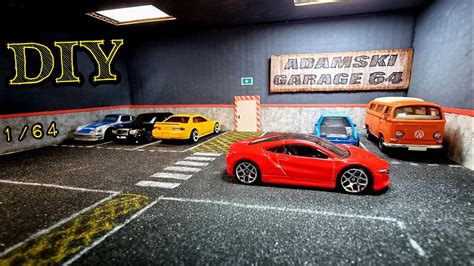 Diorama 1/64 Model Car Display Scenery Photo Background Vehicle Parking Station Assemble Display ...