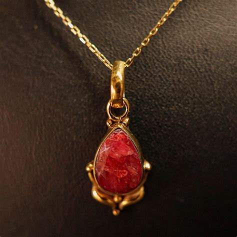 Ruby Necklace Vintage - Etsy