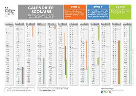 Calendrier scolaire 2022-2023 – Association Sportive et Culturelle d ...